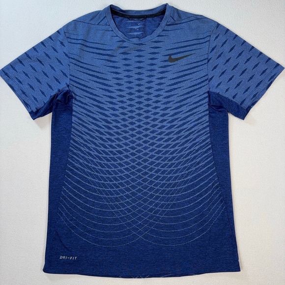 Nike Other - Nike‎ Ultimate Dry Shirt Men's S Blue Geometric Dri-Fit Stretch Gym Training Top